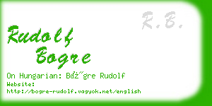 rudolf bogre business card